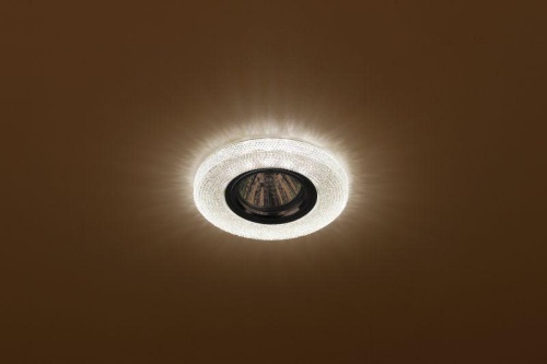 Светильник DK LD1 BR декор со светодиод. подсветкой GU5.3 220В 50Вт корич. | Код. Б0018778 | ЭРА